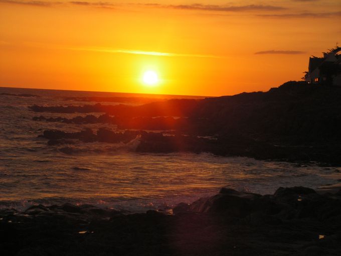 coucher de soleil sur la plage Belmont en direction de Piriac